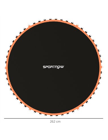 SPORTNOW Trampoline Replacement Mat with Spring Pull Tool, 54 V-Hooks, for 10ft Trampoline using 14cm Springs, Orange