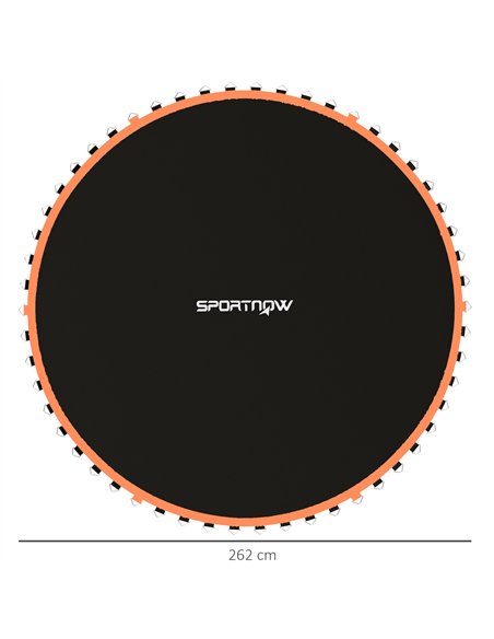 SPORTNOW Trampoline Replacement Mat with Spring Pull Tool, 54 V-Hooks, for 10ft Trampoline using 14cm Springs, Orange - pic 154961 | FastDaddyshop