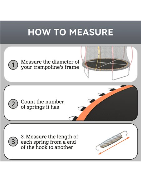 SPORTNOW Trampoline Replacement Mat with Spring Pull Tool, 54 V-Hooks, for 10ft Trampoline using 14cm Springs, Orange - pic 154965 | FastDaddyshop