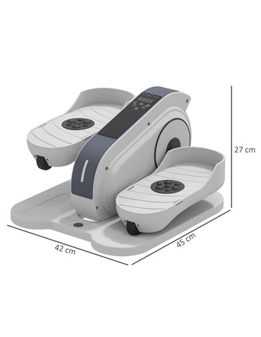 SPORTNOW Under Desk Elliptical Machine, Seated Pedal Exerciser, Mini Elliptical Trainer with LCD Monitor, Remote Control and 10 