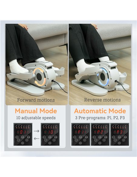 SPORTNOW Under Desk Elliptical Machine, Seated Pedal Exerciser, Mini Elliptical Trainer with LCD Monitor, Remote Control and 10  - pic 154971 | FastDaddyshop