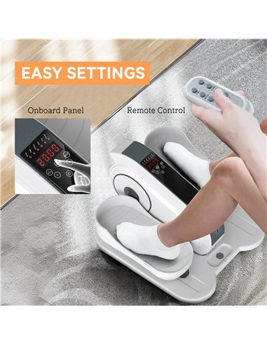 SPORTNOW Under Desk Elliptical Machine, Seated Pedal Exerciser, Mini Elliptical Trainer with LCD Monitor, Remote Control and 10 