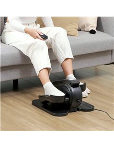 SPORTNOW Under Desk Elliptical Machine, Seated Pedal Exerciser, Mini Elliptical Trainer with LCD Monitor, Remote Control and 10  2