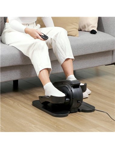 SPORTNOW Under Desk Elliptical Machine, Seated Pedal Exerciser, Mini Elliptical Trainer with LCD Monitor, Remote Control and 10 