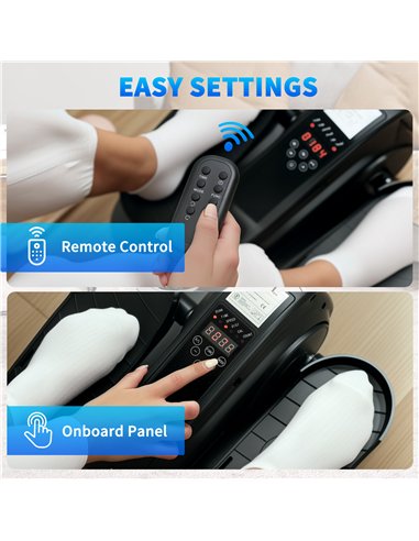SPORTNOW Under Desk Elliptical Machine, Seated Pedal Exerciser, Mini Elliptical Trainer with LCD Monitor, Remote Control and 10 