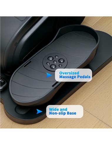 SPORTNOW Under Desk Elliptical Machine, Seated Pedal Exerciser, Mini Elliptical Trainer with LCD Monitor, Remote Control and 10 