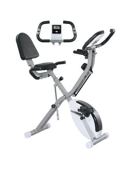 SPORTNOW 5-In-1 Folding Exercise Bike with Arm Workout Bands, Quiet 8-Level Magnetic Resistance Foldable Exercise Bike with LCD, - pic 154995 | FastDaddyshop
