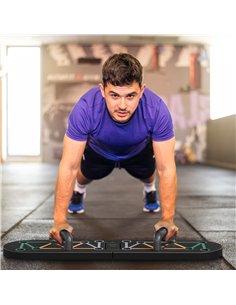 SPORTNOW Foldable Push Up Board, 11-in-1 Press Up Board, Portable Pushup Stand with Non-slip Pads, Multi-function Home Gym Equip 2