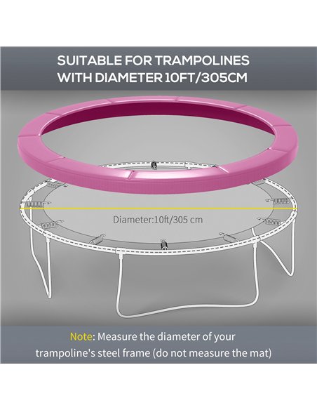 SPORTNOW 10FT Trampoline Spring Cover, Plastic Trampoline Pad Replacement with Elastic Cord, Waterproof, UV Resistant and Tear-R - pic 155025 | FastDaddyshop