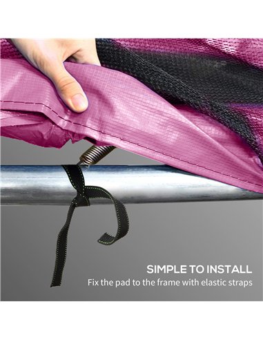 SPORTNOW 10FT Trampoline Spring Cover, Plastic Trampoline Pad Replacement with Elastic Cord, Waterproof, UV Resistant and Tear-R