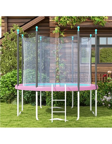 SPORTNOW 10FT Trampoline Spring Cover, Plastic Trampoline Pad Replacement with Elastic Cord, Waterproof, UV Resistant and Tear-R