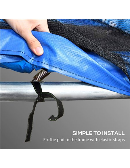 SPORTNOW 12FT Trampoline Spring Cover, Plastic Trampoline Pad Replacement with Elastic Cord, Waterproof, UV Resistant and Tear-R - pic 155035 | FastDaddyshop