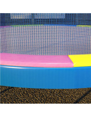 SPORTNOW 12FT Trampoline Spring Cover, Plastic Trampoline Pad Replacement with Elastic Cord, Waterproof, UV Resistant and Tear-R