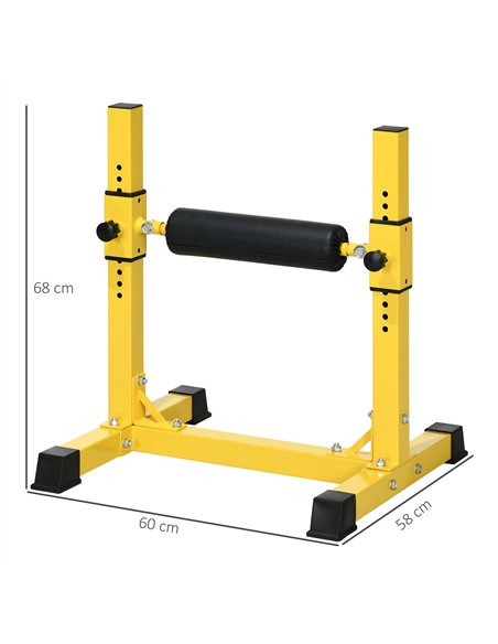 SPORTNOW Bulgarian Split Squat Stand, 12-Level Adjustable Single Leg Squat Machine with Foam Roller and Anti-Slip Pads for Lower - pic 155042 | FastDaddyshop
