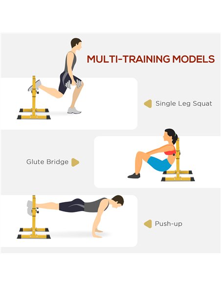 SPORTNOW Bulgarian Split Squat Stand, 12-Level Adjustable Single Leg Squat Machine with Foam Roller and Anti-Slip Pads for Lower - pic 155043 | FastDaddyshop