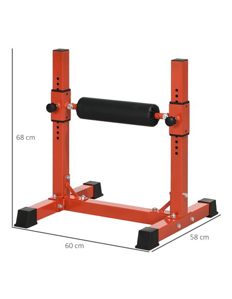 SPORTNOW Bulgarian Split Squat Stand, 12-Level Adjustable Single Leg Squat Machine with Foam Roller and Anti-Slip Pads for Lower - pic 155051 | FastDaddyshop