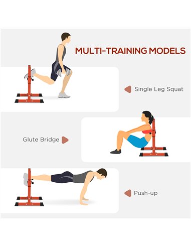 SPORTNOW Bulgarian Split Squat Stand, 12-Level Adjustable Single Leg Squat Machine with Foam Roller and Anti-Slip Pads for Lower