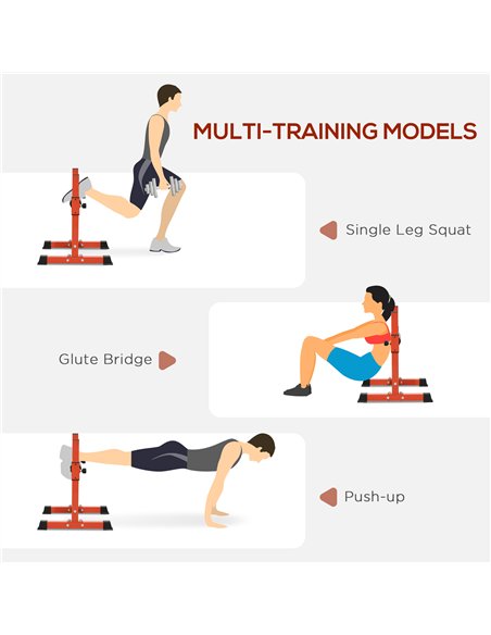SPORTNOW Bulgarian Split Squat Stand, 12-Level Adjustable Single Leg Squat Machine with Foam Roller and Anti-Slip Pads for Lower - pic 155052 | FastDaddyshop