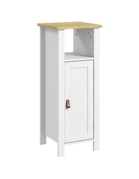 kleankin Slim Bathroom Storage Cabinet - White - pic 155058 | FastDaddyshop