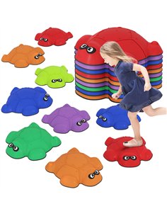 AIYAPLAY 9 PCS Balance Stepping Stones with Non-slip Edge, Indoor Outdoor Obstacle Courses for Kids Ages 3-8 Years, Multicoloure