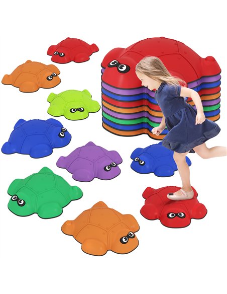 AIYAPLAY 9 PCS Balance Stepping Stones with Non-slip Edge, Indoor Outdoor Obstacle Courses for Kids Ages 3-8 Years, Multicoloure - pic 155112 | FastDaddyshop