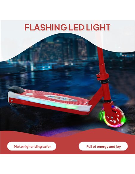 AIYAPLAY Electric Scooter for Kids Ages 4-7, with Auxiliary Rear Wheels, Flashing LED Light and Electric Brake, Kids Electric Sc - pic 155125 | FastDaddyshop