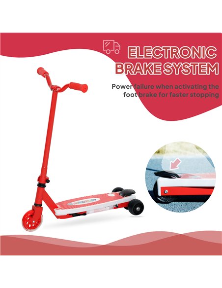 AIYAPLAY Electric Scooter for Kids Ages 4-7, with Auxiliary Rear Wheels, Flashing LED Light and Electric Brake, Kids Electric Sc - pic 155127 | FastDaddyshop