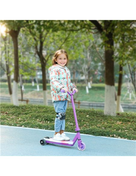 AIYAPLAY Electric Scooter for Kids Ages 4-7, with Auxiliary Rear Wheels, Flashing LED Light and Electric Brake, Kids Electric Sc - pic 155131 | FastDaddyshop