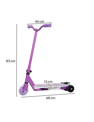 AIYAPLAY Electric Scooter for Kids Ages 4-7, with Auxiliary Rear Wheels, Flashing LED Light and Electric Brake, Kids Electric Sc