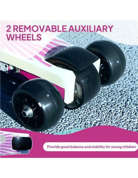 AIYAPLAY Electric Scooter for Kids Ages 4-7, with Auxiliary Rear Wheels, Flashing LED Light and Electric Brake, Kids Electric Sc - pic 155133 | FastDaddyshop