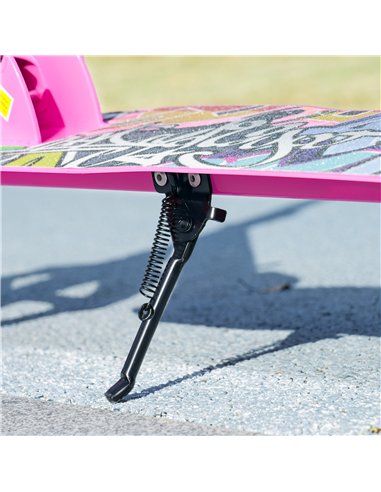 AIYAPLAY Foldable Kids Scooter with Adjustable Handlebar, 200mm Big Wheel, Rear Fender Brake, for Ages 6-12 Years, Pink