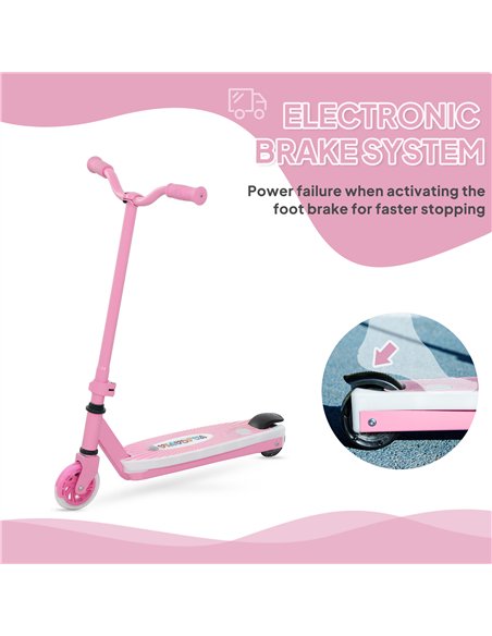 AIYAPLAY Electric Scooter for Kids Ages 4-7, with Auxiliary Rear Wheels, Flashing LED Light and Electric Brake, Kids Electric Sc - pic 155154 | FastDaddyshop