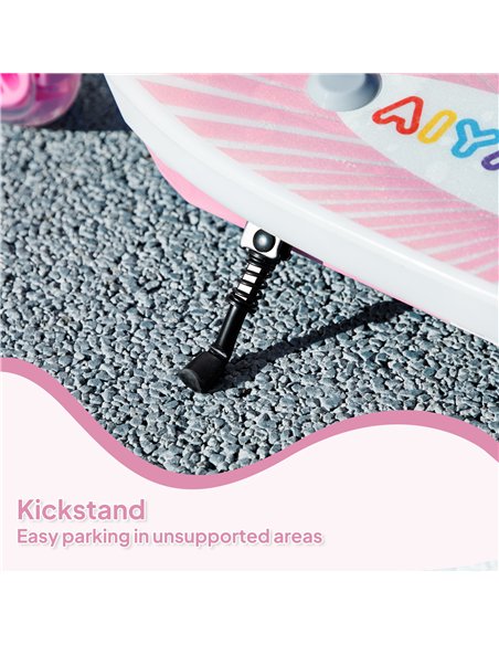 AIYAPLAY Electric Scooter for Kids Ages 4-7, with Auxiliary Rear Wheels, Flashing LED Light and Electric Brake, Kids Electric Sc - pic 155156 | FastDaddyshop