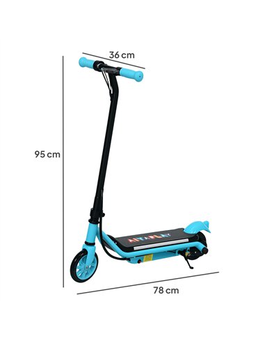 AIYAPLAY Electric Scooter for Kids Ages 6-14, with Dual Brakes, Flash Wheel and Colourful Light, Kids Electric Scooter E Scooter