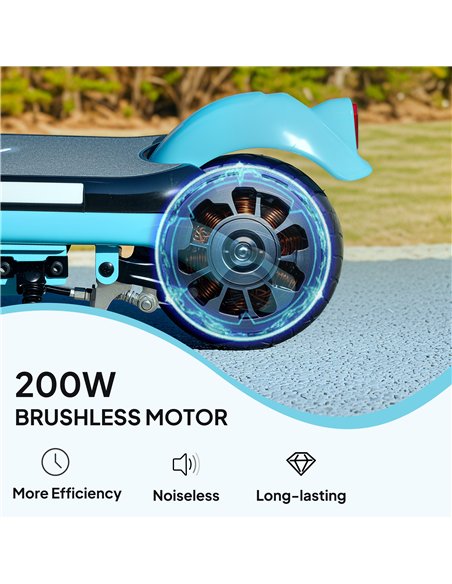 AIYAPLAY Electric Scooter for Kids Ages 6-14, with Dual Brakes, Flash Wheel and Colourful Light, Kids Electric Scooter E Scooter - pic 155171 | FastDaddyshop