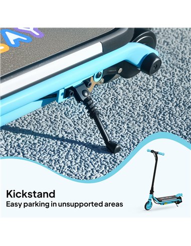 AIYAPLAY Electric Scooter for Kids Ages 6-14, with Dual Brakes, Flash Wheel and Colourful Light, Kids Electric Scooter E Scooter