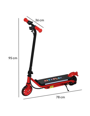 AIYAPLAY Electric Scooter for Kids Ages 6-14, with Dual Brakes, Flash Wheel and Colourful Light, Kids Electric Scooter E Scooter