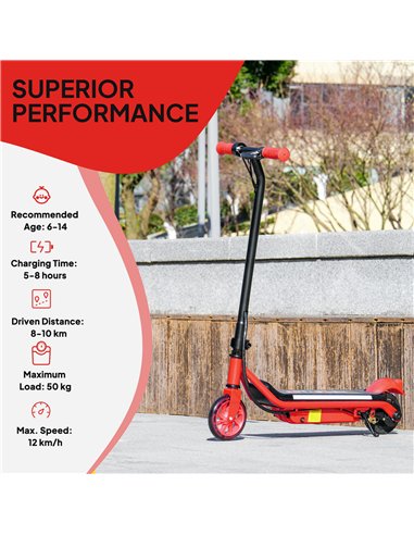 AIYAPLAY Electric Scooter for Kids Ages 6-14, with Dual Brakes, Flash Wheel and Colourful Light, Kids Electric Scooter E Scooter