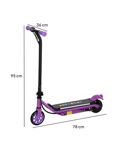 AIYAPLAY Electric Scooter for Kids Ages 6-14, with Dual Brakes, Flash Wheel and Colourful Light, Kids Electric Scooter E Scooter