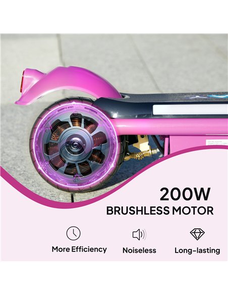 AIYAPLAY Electric Scooter for Kids Ages 6-14, with Dual Brakes, Flash Wheel and Colourful Light, Kids Electric Scooter E Scooter - pic 155189 | FastDaddyshop
