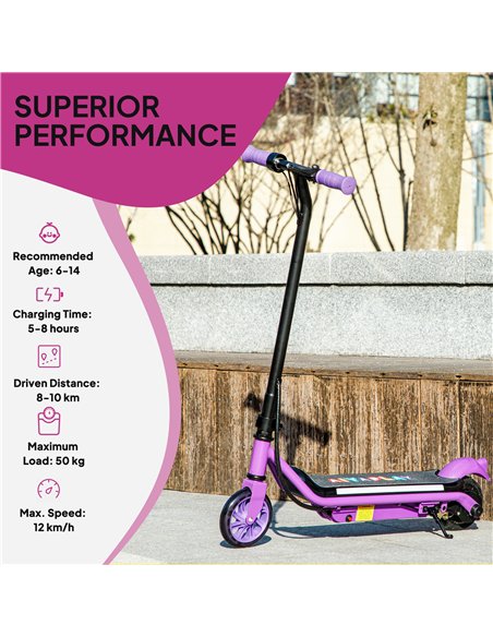 AIYAPLAY Electric Scooter for Kids Ages 6-14, with Dual Brakes, Flash Wheel and Colourful Light, Kids Electric Scooter E Scooter - pic 155190 | FastDaddyshop