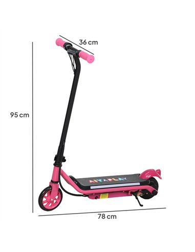 AIYAPLAY Electric Scooter for Kids Ages 6-14, with Dual Brakes, Flash Wheel and Colourful Light, Kids Electric Scooter E Scooter
