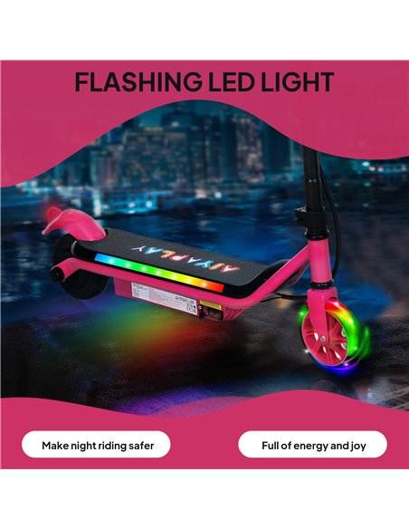 AIYAPLAY Electric Scooter for Kids Ages 6-14, with Dual Brakes, Flash Wheel and Colourful Light, Kids Electric Scooter E Scooter - pic 155196 | FastDaddyshop