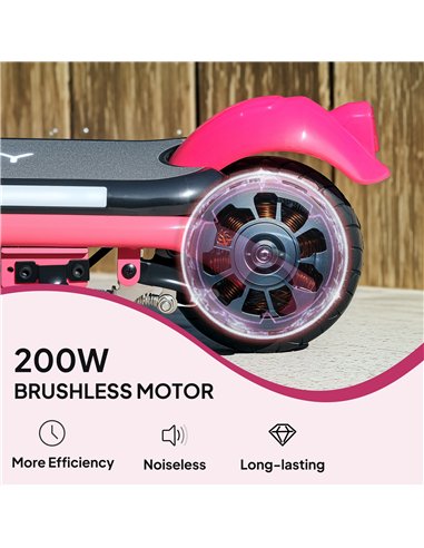 AIYAPLAY Electric Scooter for Kids Ages 6-14, with Dual Brakes, Flash Wheel and Colourful Light, Kids Electric Scooter E Scooter