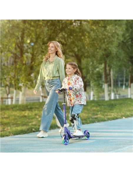 AIYAPLAY Scooter for Kids Ages 3-8 with Adjustable Handle, 2 Light up Wheels, Handbrake & Rear Brake for Girls and Boys, Blue - pic 155212 | FastDaddyshop