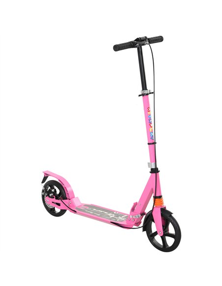 AIYAPLAY Kids Scooter with Four-Level Adjustable Handlebar, Dual Brake System, 200mm Wheels, ABEC-7 Bearings, Pink - pic 155256 | FastDaddyshop