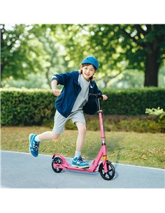 AIYAPLAY Kids Scooter with Four-Level Adjustable Handlebar, Dual Brake System, 200mm Wheels, ABEC-7 Bearings, Pink 2