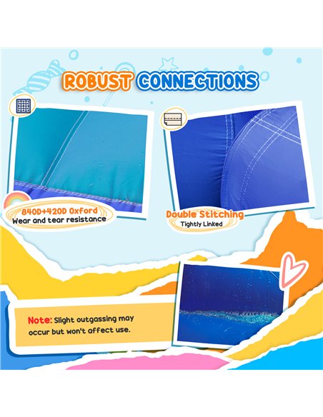 AIYAPLAY 5 in 1 Bouncy Castle for Children with 550W Blower, Water Slide, Splash Pool, Jumping Area, Climbing Wall, Cannon - pic 155287 | FastDaddyshop