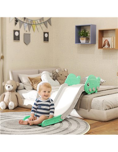 AIYAPLAY Kids Sofa Slide with 130cm Extended Length, HDPE Toddler Slide for Sofa, Bed, Stairs, Easy Assemble & Storage, Green