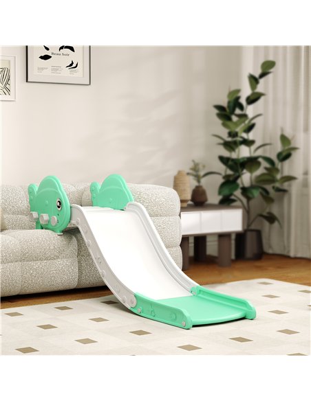 AIYAPLAY Kids Sofa Slide with 130cm Extended Length, HDPE Toddler Slide for Sofa, Bed, Stairs, Easy Assemble & Storage, Green - pic 155309 | FastDaddyshop